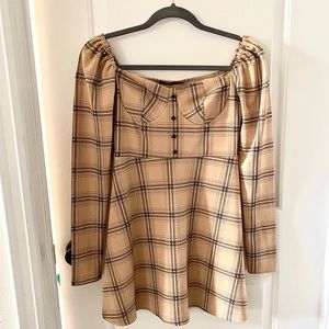 Boohoo checkered dress